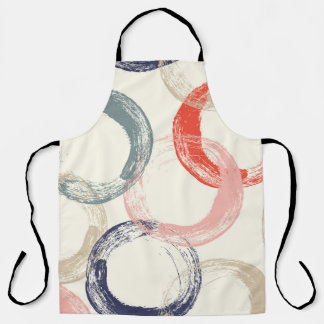 Coloured Circles Brush Texture Pattern Apron