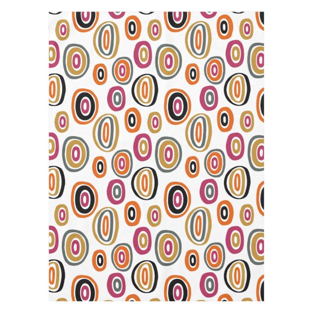  coloured circles, geometric abstract art  tablecloth (Front)