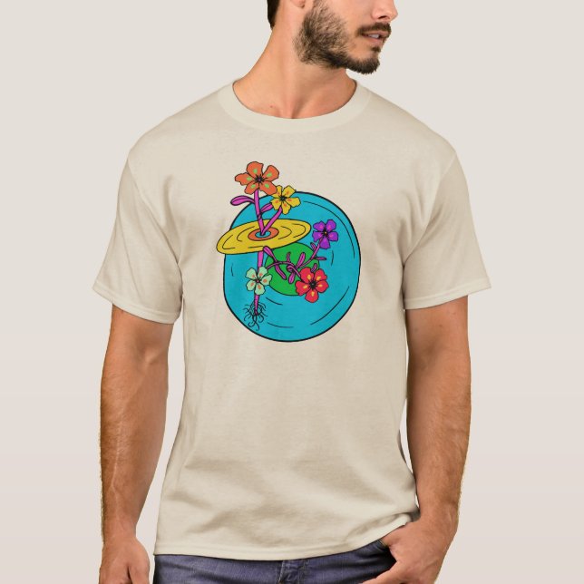 Coloured Cistus Vinyl/Record T-Shirt (Front)