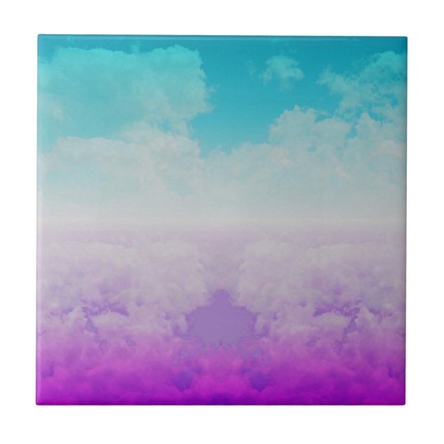 Coloured Clouds Tile (Front)