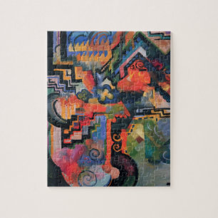 Coloured Composition by August Macke, Vintage Art Jigsaw Puzzle