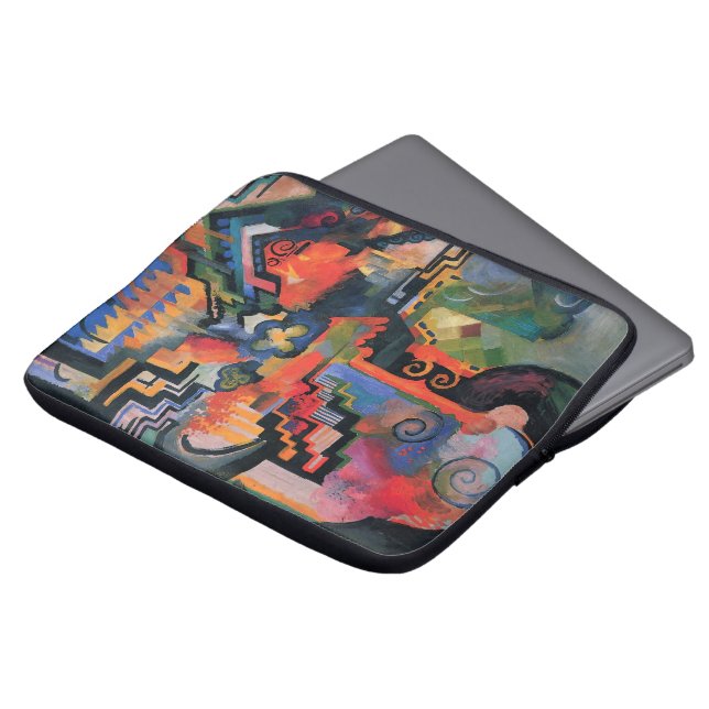 Coloured Composition by August Macke, Vintage Art Laptop Sleeve (Front Top)