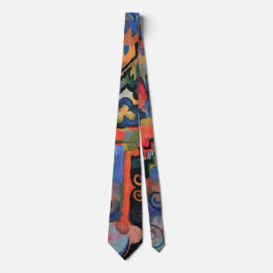 Coloured Composition by August Macke, Vintage Art Tie