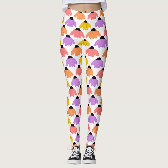 Coloured Coneflowers  Leggings (Front)
