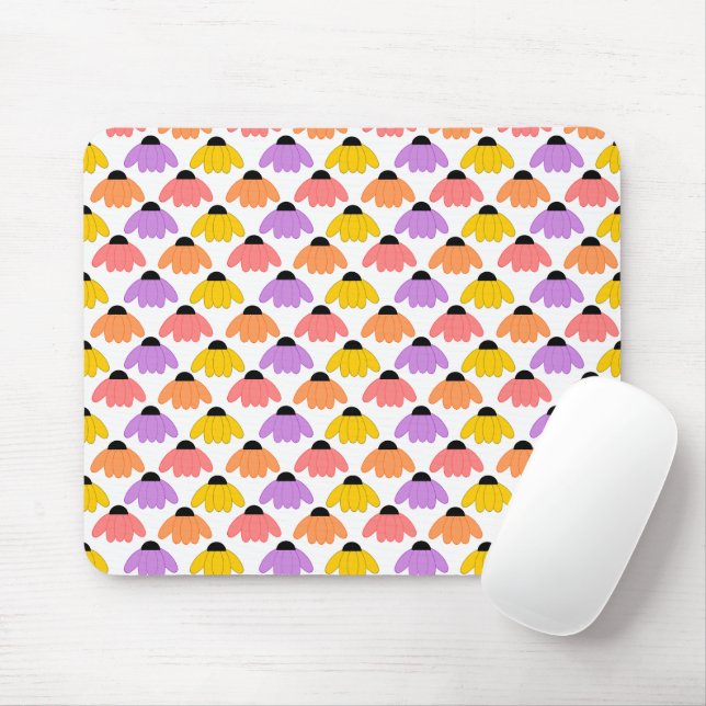 Coloured Coneflowers  Mouse Mat (With Mouse)