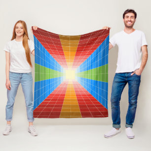 Coloured Cube Fleece Blanket