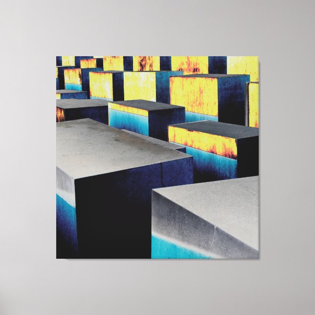 Coloured cubes canvas print (Front)