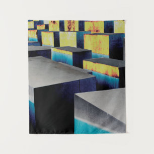 Coloured cubes tapestry