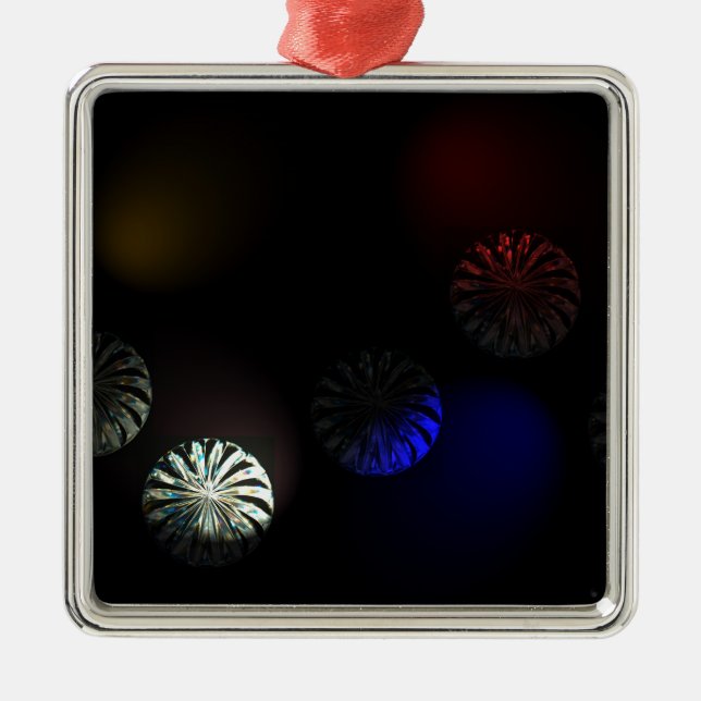 Coloured Cystal Imager Metal Tree Decoration (Front)