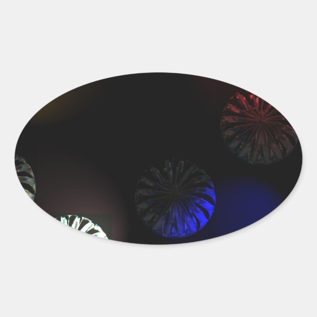 Coloured Cystal Imager Oval Sticker (Front)