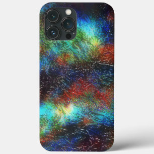 Coloured dark stained texture under raw glass thro iPhone 13 pro max case