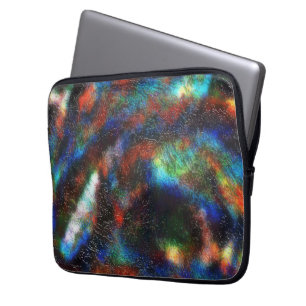 Coloured dark stained texture under raw glass thro laptop sleeve