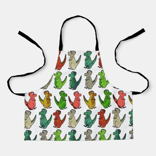 Coloured Dinosaurs Kids Apron (Front)