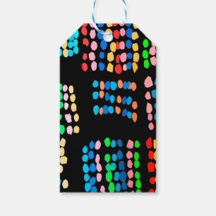 Coloured dots gift tags