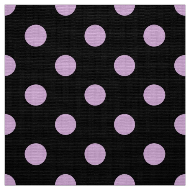 coloured dots on black pattern fabric (Swatch)