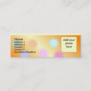 Coloured Dots Skinny Photo Profile Card