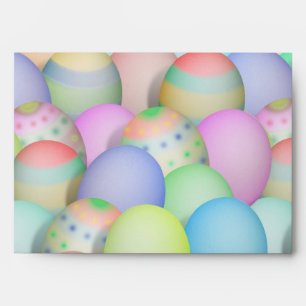 Coloured Easter Eggs Background Envelope
