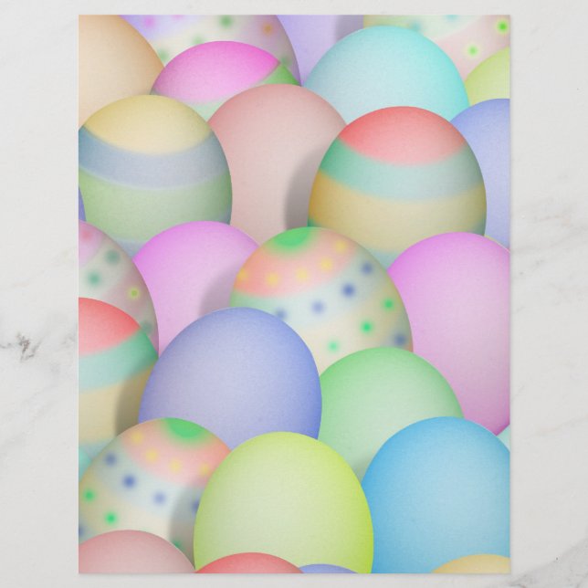 Coloured Easter Eggs Background Flyer (Front)