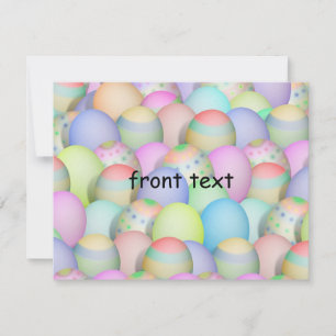 Coloured Easter Eggs Background Holiday Card