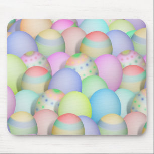 Coloured Easter Eggs Background Mouse Mat