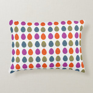Coloured Easter Eggs Decorative Cushion