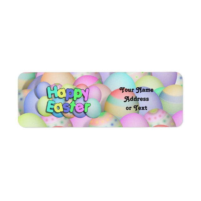 Coloured Easter Eggs - Happy Easter (Front)