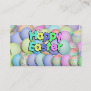Coloured Easter Eggs - Happy Easter Business Card