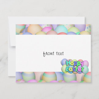 Coloured Easter Eggs - Happy Easter Invitation