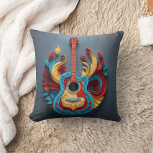 Coloured Fantasy Guitar Cushion