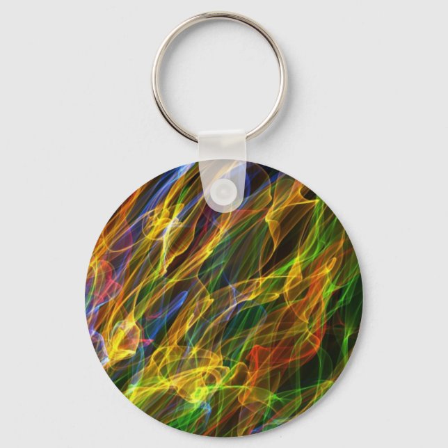 Coloured Flames Key Ring (Front)