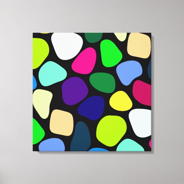 Coloured Flat Stone Mosaic I + your ideas Canvas Print (Front)