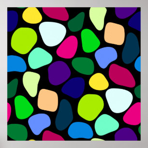 Coloured Flat Stone Mosaic I + your ideas Poster
