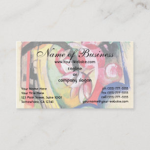 Coloured Flowers (Abstract Forms) by Franz Marc Business Card