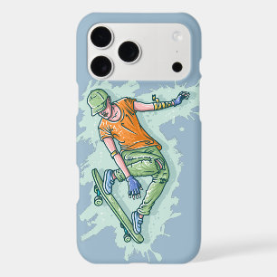Coloured Flying Skater, Funny Illustration