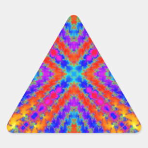 coloured fractal kaleidoscope Art Triangle Sticker