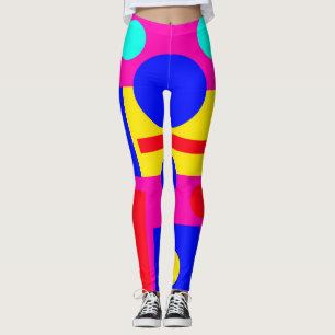 Coloured geometric shapes leggings