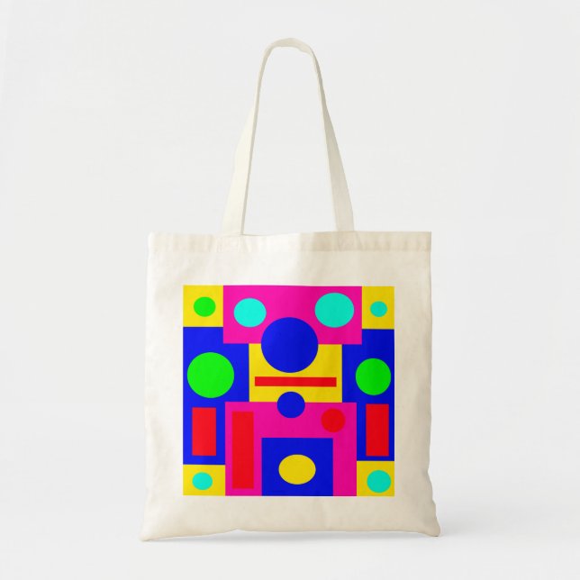 Coloured geometric shapes tote bag (Front)