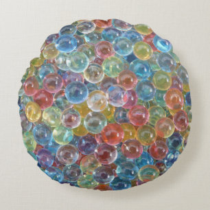 coloured glass beads pillow