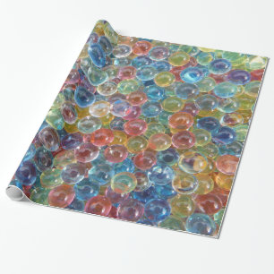 coloured glass beads wrapping paper