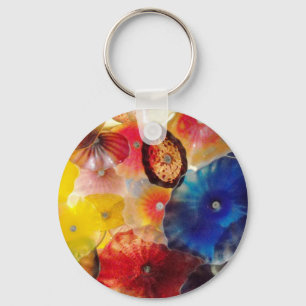Coloured Glass Key Ring