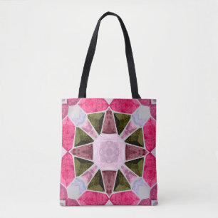 coloured glass mosaic, seamless backgroundsquare, tote bag
