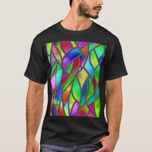 Coloured Glass Pattern 3D Texture T-Shirt