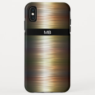 Coloured Gold Metal Monogram Style iPhone XS Max Case