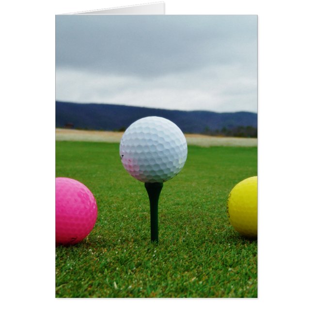 Coloured Golf Balls, mountain tee (Front)