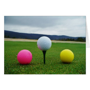 Coloured Golf Balls, mountain tee