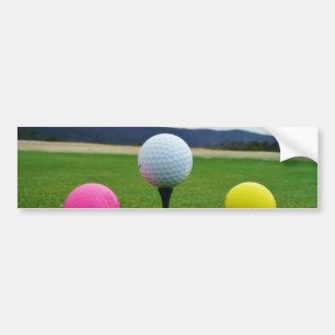 Coloured Golf Balls, mountain tee Bumper Sticker
