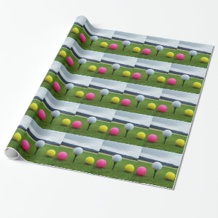 Coloured Golf Balls, mountain tee Wrapping Paper