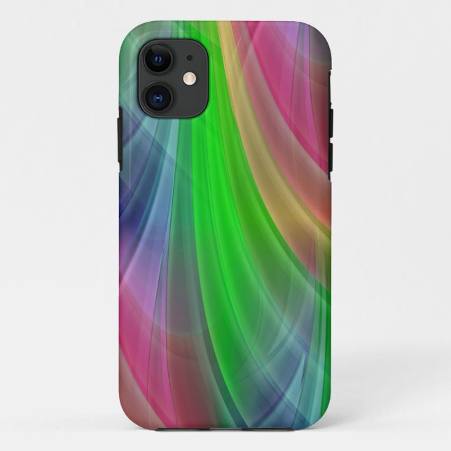 Coloured Gradients Rays - green Case-Mate iPhone Case (Back)