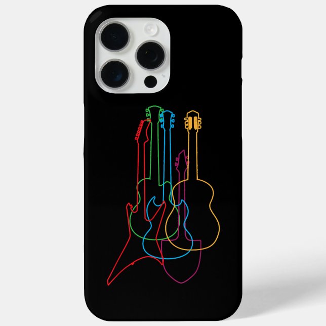 Coloured Guitars Electric Acoustic Classical Gift  Case-Mate iPhone Case (Back)