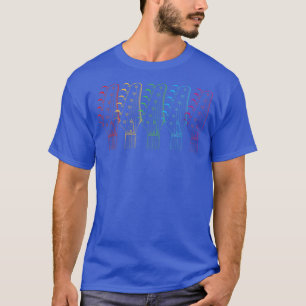 Coloured Guitars Electric Acoustic Classical Gifts T-Shirt